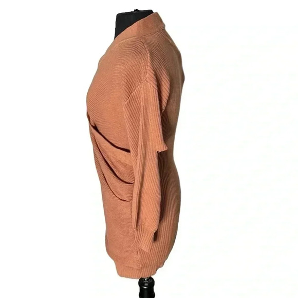 Kittenish Brighton Spiced Wrap Side Short Sleeve Knit Sweater Dress NWT … - Picture 3 of 9